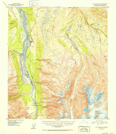 United States Geological Survey Mount Hayes C-4, AK (1952, 63360-Scale) digital map