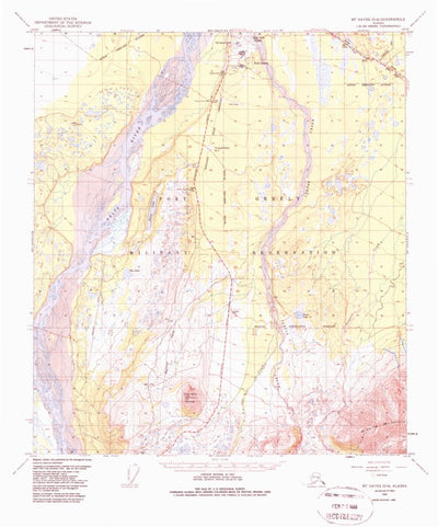 United States Geological Survey Mount Hayes D-1, AK (1950, 63360-Scale) digital map