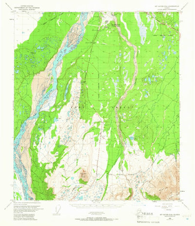 United States Geological Survey Mount Hayes D-4, AK (1950, 63360-Scale) digital map