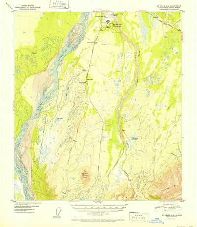 United States Geological Survey Mount Hayes D-4, AK (1952, 63360-Scale) digital map