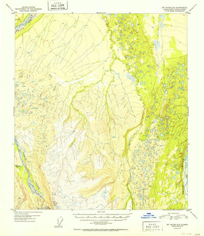 United States Geological Survey Mount Hayes D-5, AK (1952, 63360-Scale) digital map