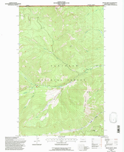United States Geological Survey Mount Hefty, MT (1994, 24000-Scale) digital map