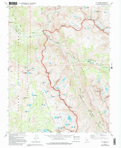 United States Geological Survey Mount Henry, CA (1983, 24000-Scale) digital map
