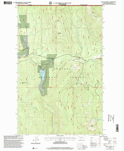 United States Geological Survey Mount Henry, MT (1997, 24000-Scale) digital map