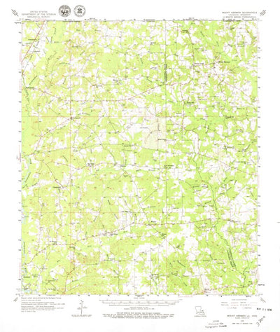 United States Geological Survey Mount Hermon, LA-MS (1958, 62500-Scale) digital map