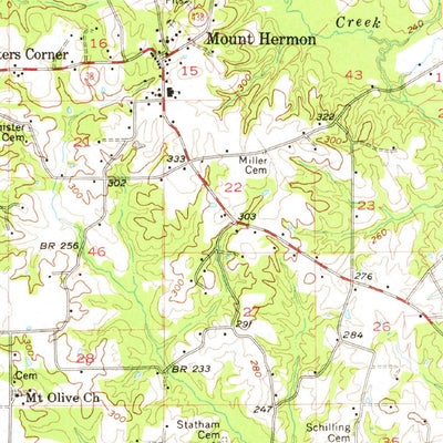 United States Geological Survey Mount Hermon, LA-MS (1958, 62500-Scale) digital map