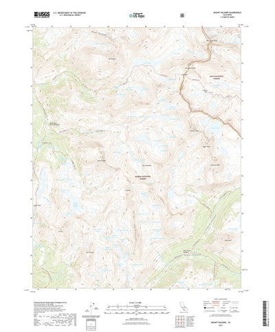 United States Geological Survey Mount Hilgard, CA (2021, 24000-Scale) digital map