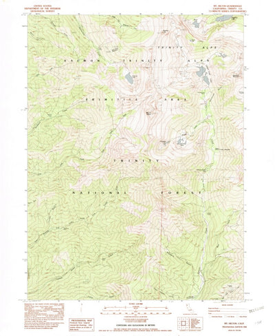 United States Geological Survey Mount Hilton, CA (1982, 24000-Scale) digital map