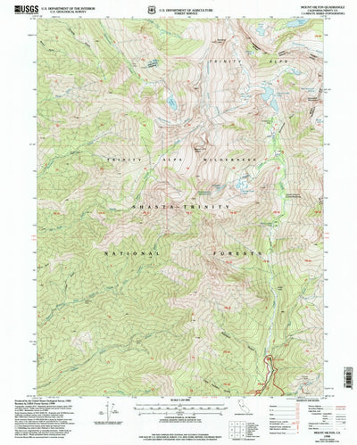 United States Geological Survey Mount Hilton, CA (1998, 24000-Scale) digital map