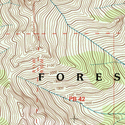 United States Geological Survey Mount Hilton, CA (1998, 24000-Scale) digital map