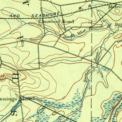 United States Geological Survey Mount Holli, NJ (1898, 62500-Scale) digital map