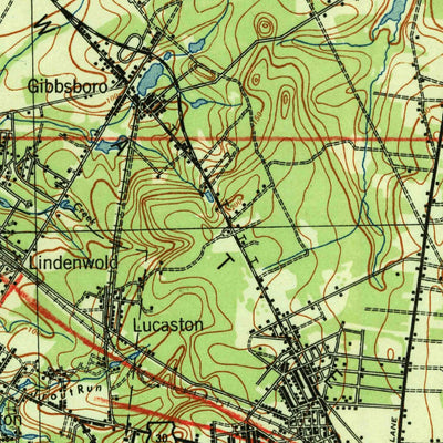 United States Geological Survey Mount Holli, NJ (1942, 62500-Scale) digital map