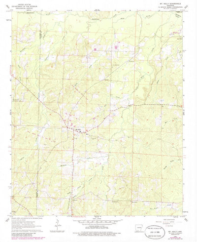 United States Geological Survey Mount Holly, AR (1962, 24000-Scale) digital map
