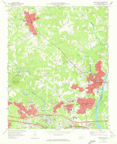 United States Geological Survey Mount Holly, NC (1970, 24000-Scale) digital map