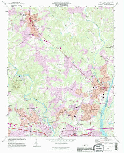 United States Geological Survey Mount Holly, NC (1993, 24000-Scale) digital map