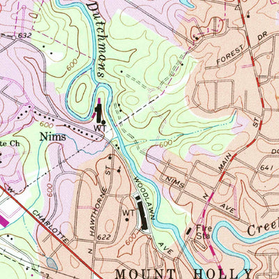 United States Geological Survey Mount Holly, NC (1993, 24000-Scale) digital map