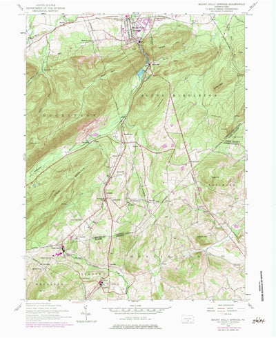 United States Geological Survey Mount Holly Springs, PA (1952, 24000-Scale) digital map