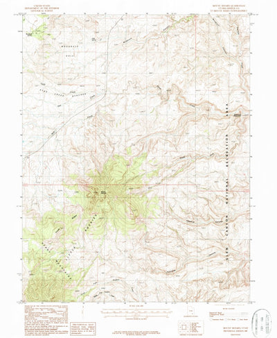 United States Geological Survey Mount Holmes, UT (1987, 24000-Scale) digital map