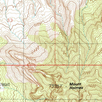 United States Geological Survey Mount Holmes, UT (1987, 24000-Scale) digital map
