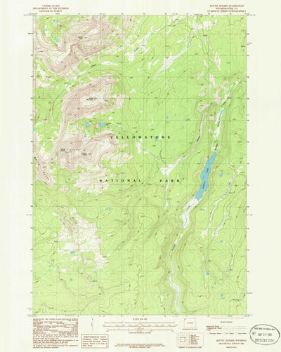 United States Geological Survey Mount Holmes, WY (1986, 24000-Scale) digital map