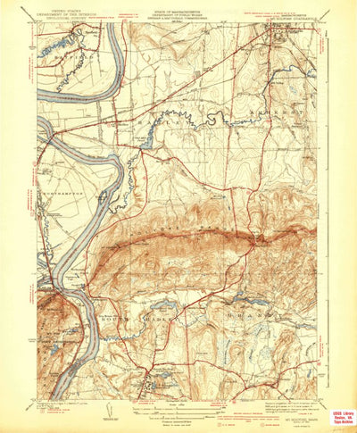 United States Geological Survey Mount Holyoke, MA (1941, 31680-Scale) digital map