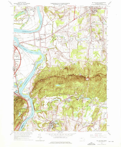 United States Geological Survey Mount Holyoke, MA (1964, 24000-Scale) digital map