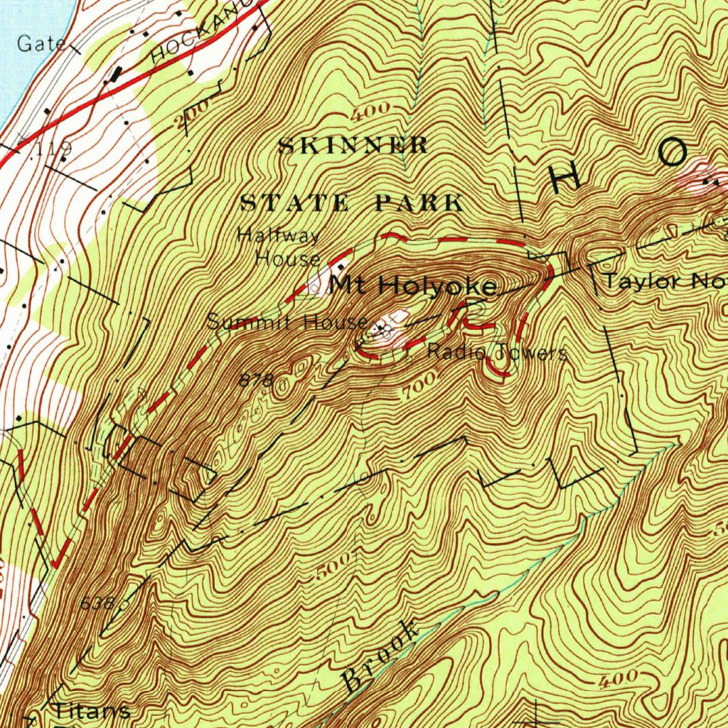 Mount Holyoke, MA (1964, 24000Scale) Map by United States Geological