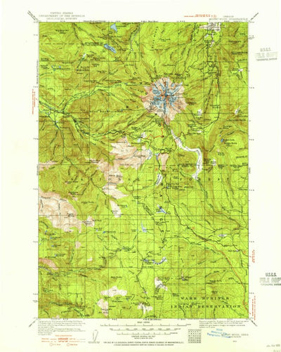United States Geological Survey Mount Hood, OR (1924, 125000-Scale) digital map
