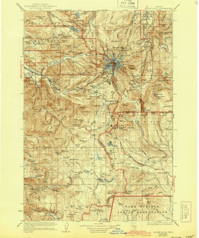 United States Geological Survey Mount Hood, OR (1927, 125000-Scale) digital map