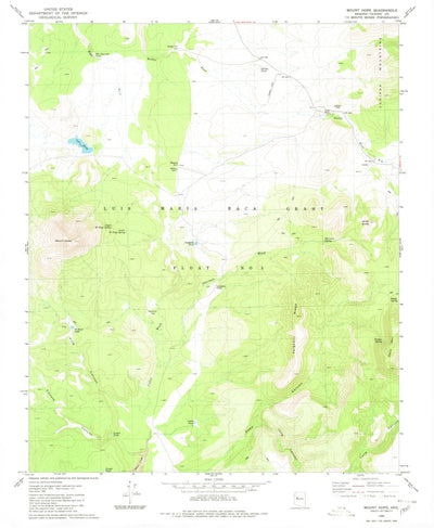 United States Geological Survey Mount Hope, AZ (1980, 24000-Scale) digital map