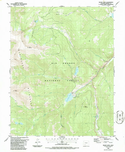 United States Geological Survey Mount Hope, CO (1986, 24000-Scale) digital map