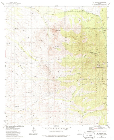 United States Geological Survey Mount Hopkins, AZ (1981, 24000-Scale) digital map
