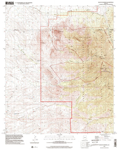 United States Geological Survey Mount Hopkins, AZ (1996, 24000-Scale) digital map