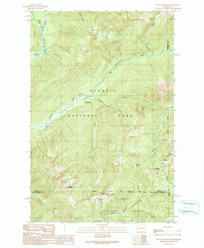 United States Geological Survey Mount Hoquiam, WA (1990, 24000-Scale) digital map