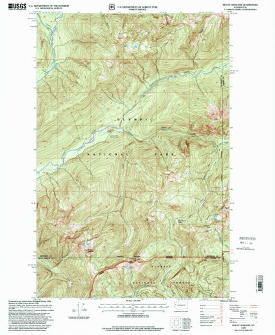 United States Geological Survey Mount Hoquiam, WA (1999, 24000-Scale) digital map