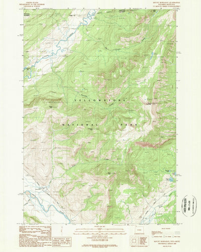 United States Geological Survey Mount Hornaday, WY-MT (1989, 24000-Scale) digital map