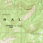United States Geological Survey Mount Hornaday, WY-MT (1989, 24000-Scale) digital map