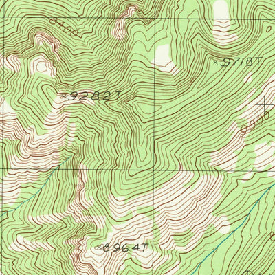United States Geological Survey Mount Hornaday, WY-MT (1989, 24000-Scale) digital map