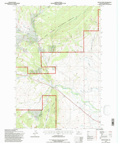 United States Geological Survey Mount Howe, MT (1995, 24000-Scale) digital map