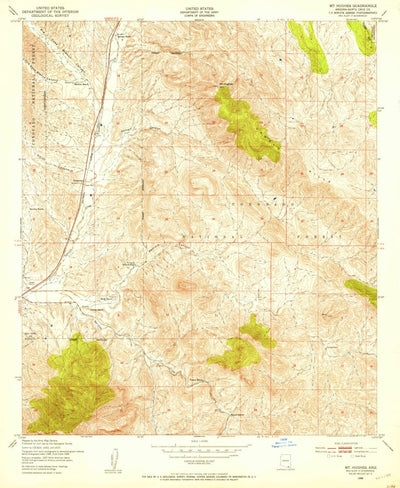 United States Geological Survey Mount Hughes, AZ (1948, 24000-Scale) digital map
