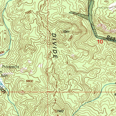 United States Geological Survey Mount Humbug, MT (1996, 24000-Scale) digital map