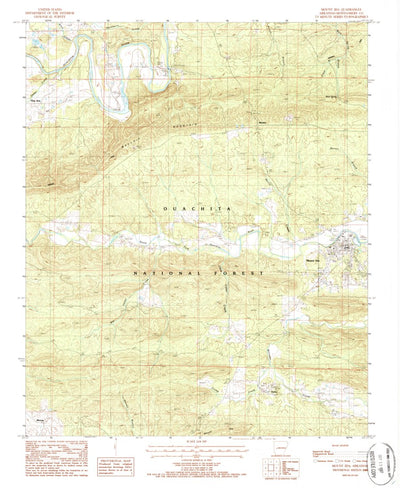 United States Geological Survey Mount Ida, AR (1986, 24000-Scale) digital map