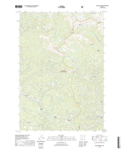 United States Geological Survey Mount Ireland, OR (2020, 24000-Scale) digital map