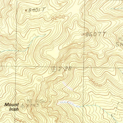 United States Geological Survey Mount Irish, NV (1985, 24000-Scale) digital map