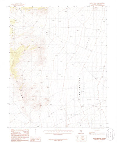 United States Geological Survey Mount Irish SE, NV (1985, 24000-Scale) digital map