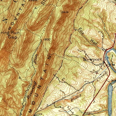 United States Geological Survey Mount Jackson, VA (1946, 62500-Scale) digital map