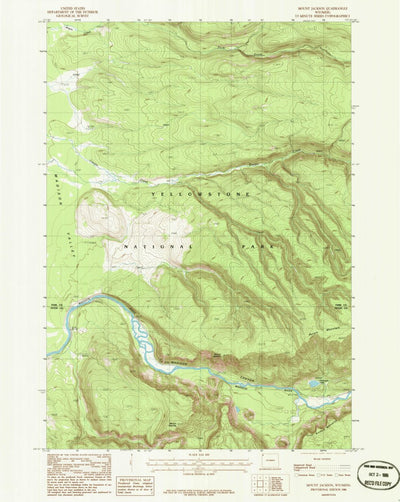 United States Geological Survey Mount Jackson, WY (1986, 24000-Scale) digital map