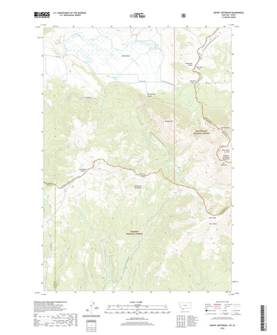 United States Geological Survey Mount Jefferson, MT (2020, 24000-Scale) digital map