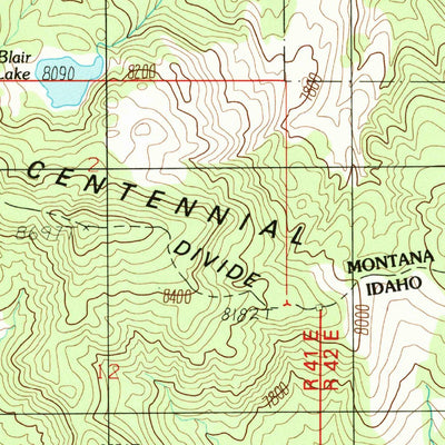 United States Geological Survey Mount Jefferson, MT-ID (1988, 24000-Scale) digital map