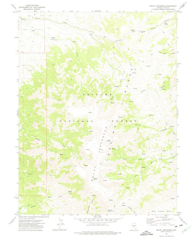 United States Geological Survey Mount Jefferson, NV (1971, 24000-Scale) digital map